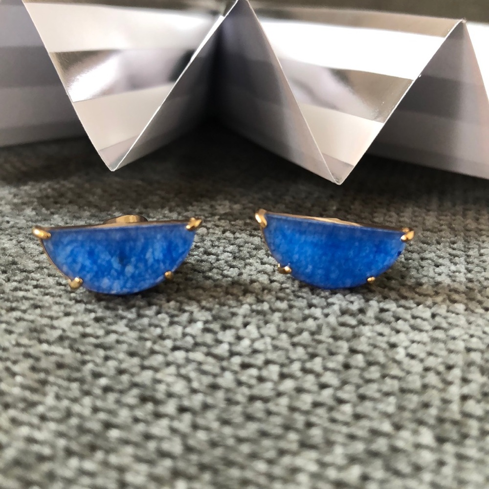 Kate Spade Blue and Gold Earrings